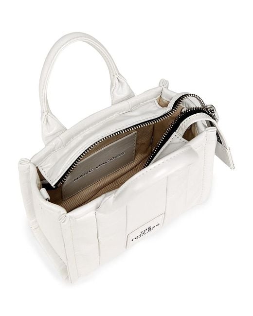 Marc Jacobs White Mini The Tote Bag Leather Tote