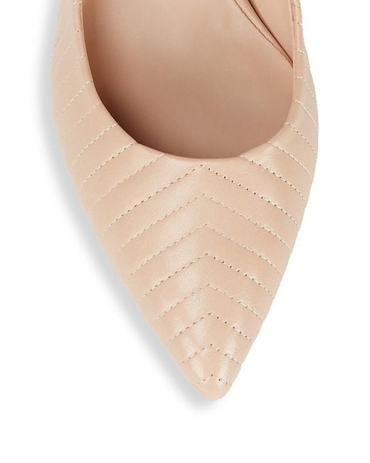 Karl Lagerfeld Pink Rosette Leather Point Toe Pumps