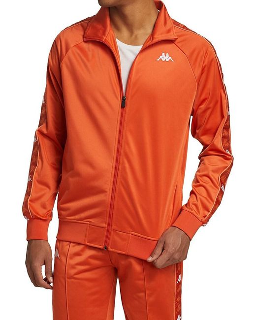 Kappa 222 Banda Track Jacket in Orange for Men Lyst UK