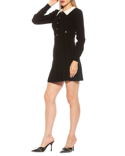 Alexia Admor Ellie Collared Knit Mini Dress Lyst