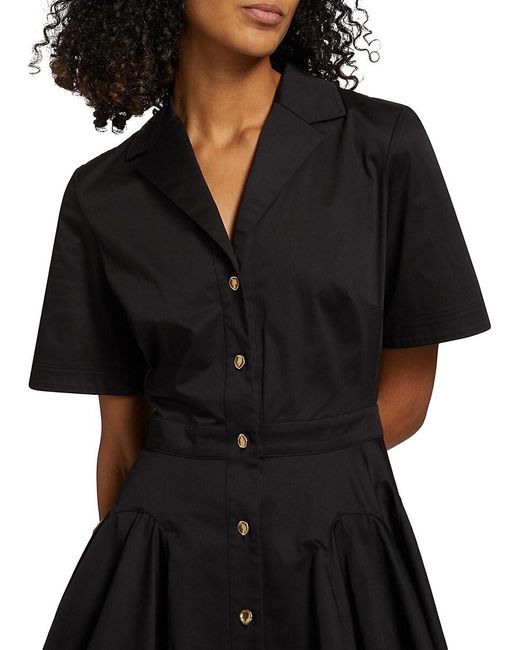 Jason Wu Black Circular Godet Shirtdress