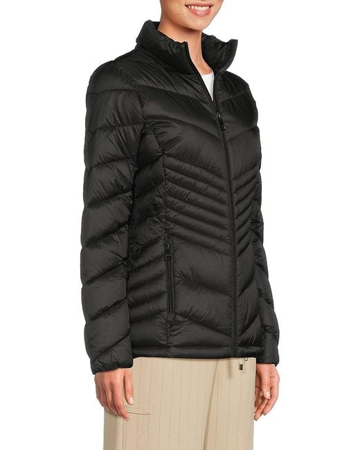 Calvin Klein Black Hooded Quilted Puffer Jacket