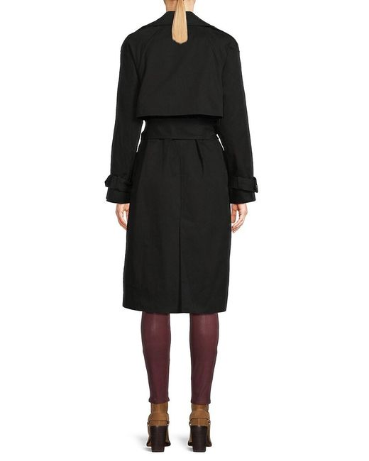 Third Form Black Cotton Trench Coat