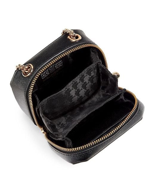 Karl Lagerfeld Black Kosette Leather Mini Crossbody Bag