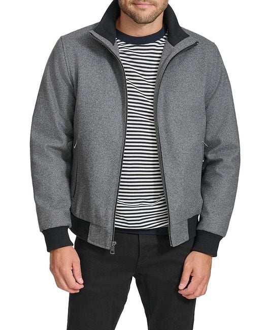 Calvin Klein Gray Wool-Blend Jacket for men