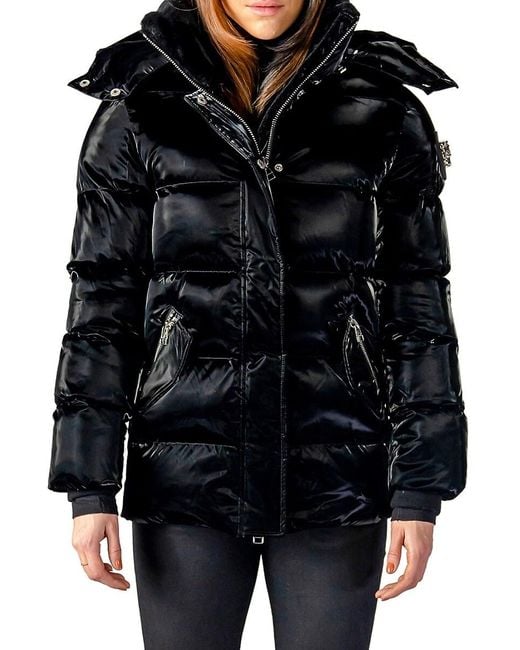 Woodpecker Black Faux Fur-Lined Puffer Coat