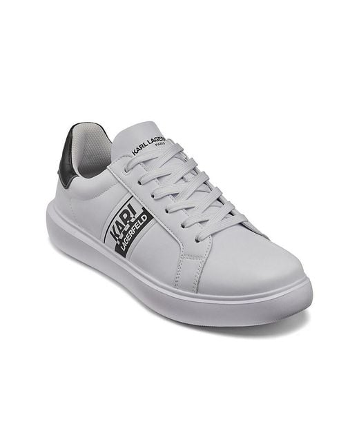 Karl Lagerfeld Multicolor Logo Leather Low-Top Sneakers for men