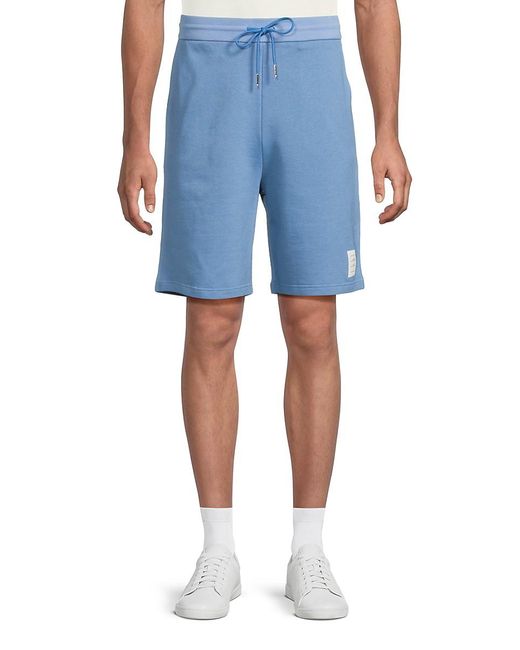 Thom Browne Blue Cotton Drawstring Sweatshorts for men
