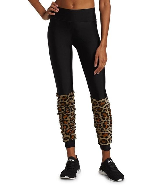 Terez Leopard-print Leg Warmer Leggings in Black