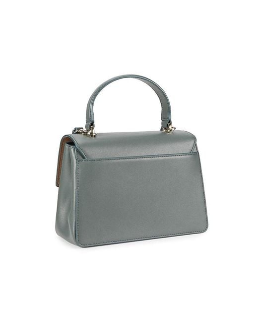 Furla Blue Venere Mini Leather Satchel