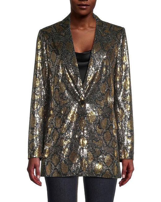 Kobi Halperin Gray Audrey Snake Sequin Jacket