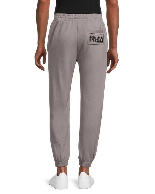 McQ Alexander McQueen Gray Small Plate Logo Graphic Sweatpants for men