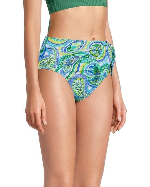 Bleu Rod Beattie Blue Paisley Draped Swim Bottom