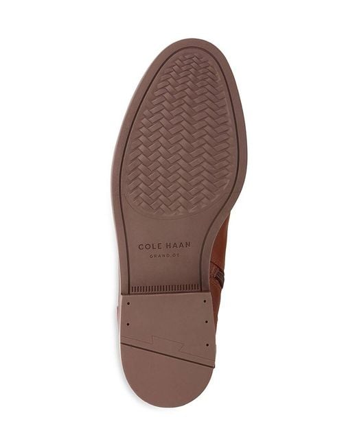 Cole Haan Brown Leather Pointed-Toe Ankle Booties