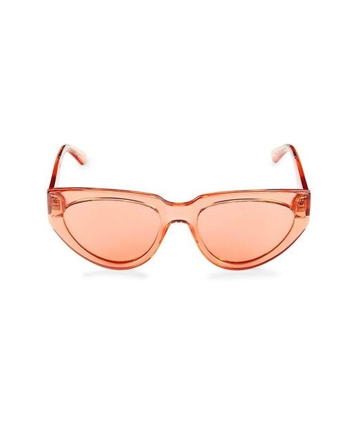 Karl Lagerfeld Pink 54mm Cat Eye Sunglasses
