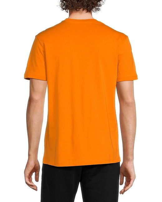 Moschino Orange Logo Graphic Tee for men