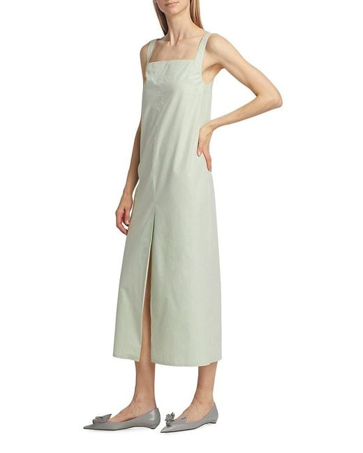Loulou de Saison Multicolor Makeen Cotton Poplin Sleeveless Midi-Dress