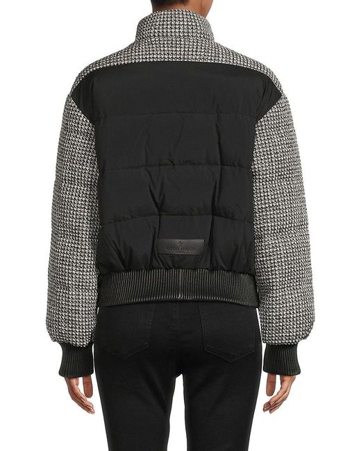 Nicole Benisti Brooklyn Mixed Media Down Jacket in Gray Lyst