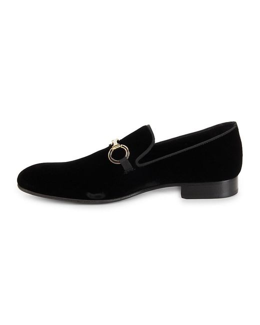 Saks Fifth Avenue Black Velvet Smoking Slippers for men