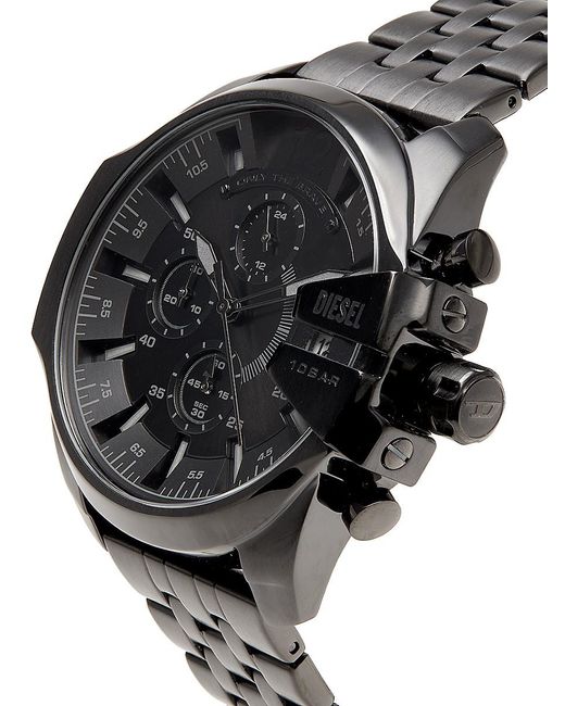 DIESEL 43mm Baby Chief Stainless Steel Chronograph Bracelet Watch in Black  for Men | Lyst Australia