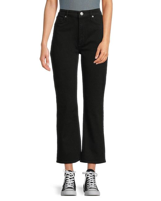 Rag & Bone Black Casey High Rise Cropped Jeans