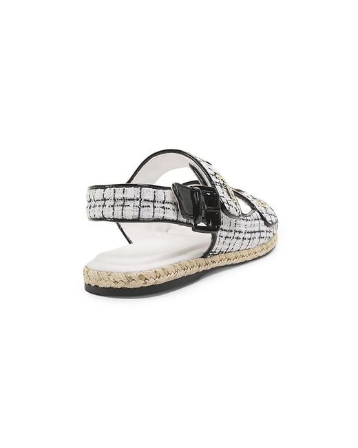 Karl Lagerfeld Multicolor Charlay Logo Tweed Sandals