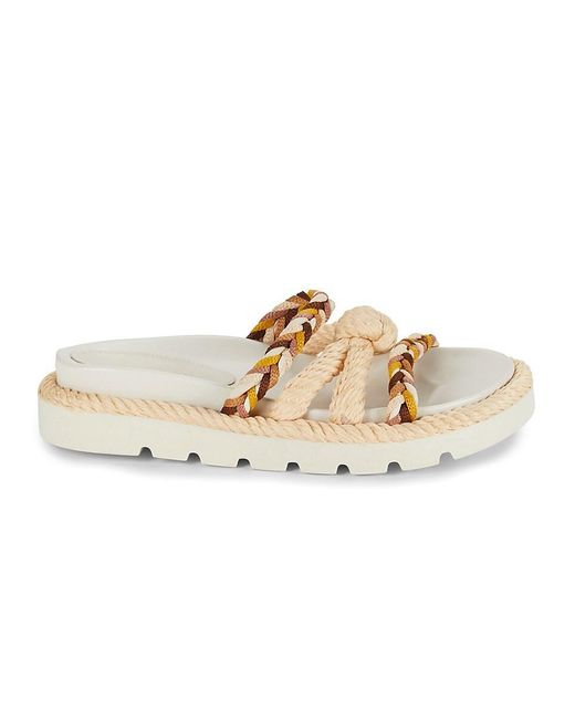 SCHUTZ SHOES Multicolor Mel Braided Strappy Slides