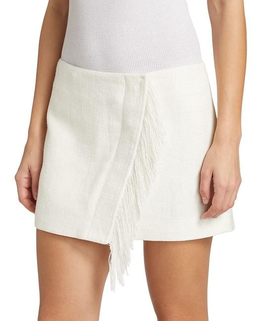 A.L.C. White A. L.C. Kelley Fringe Miniskirt