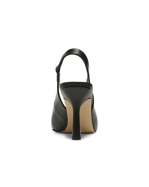 Franco Sarto Marcy Leather Slingback Pumps in Black Lyst