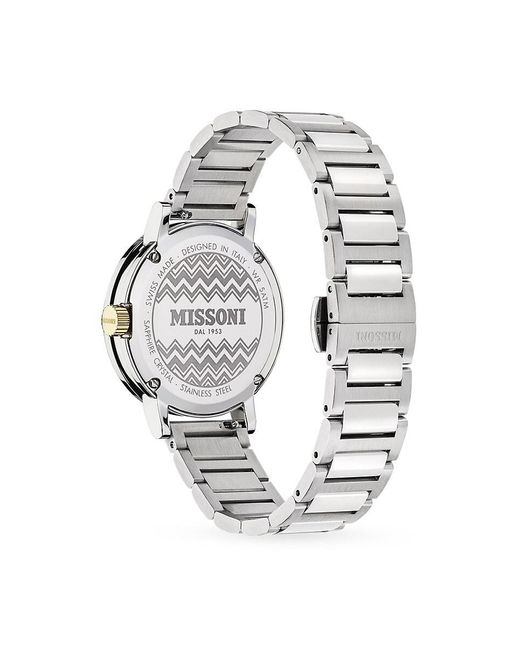 Missoni Black M2 34.5mm Stainless Steel Bracelet Watch