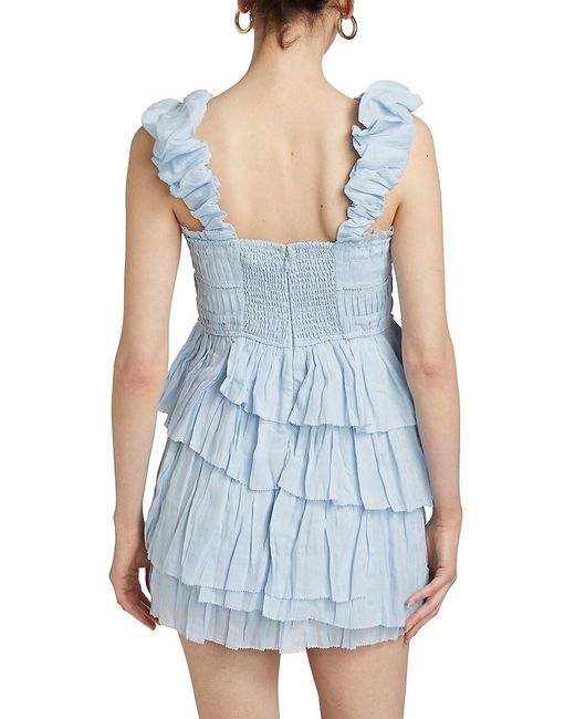 Sea Blue Cole Smocked Minidress