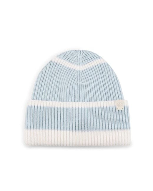Rag & Bone Blue Blake Striped Wool Beanie