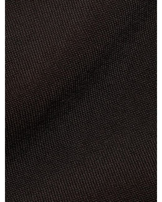 Theory Black Wool A-Line Midi-Skirt