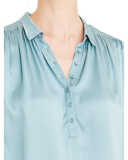 Short sleeve silk store button up