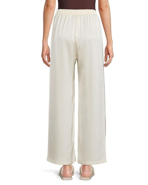 Wdny Blue Solid Drawstring Pants