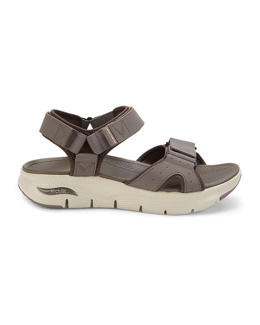 Skechers Arch Fit Sandals in Brown Lyst