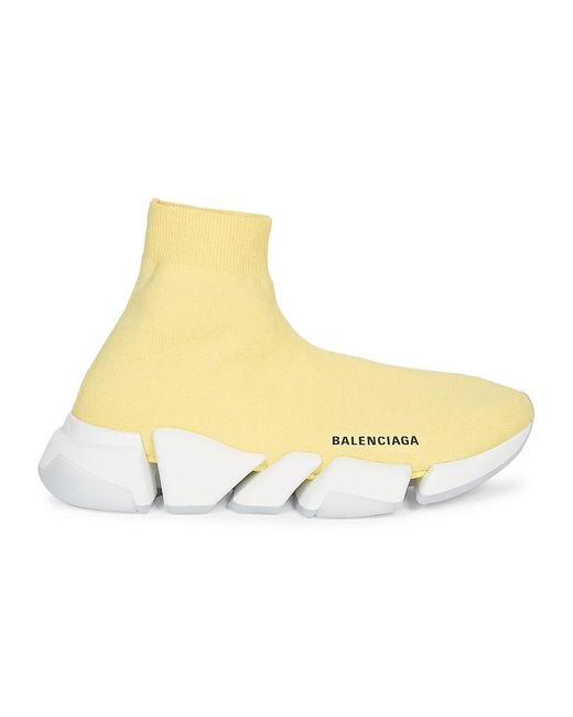 Balenciaga Speed 2.0 High Top Knit Sneakers in Metallic | Lyst UK