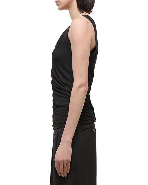 Helmut Lang Black Gloss Convertible Tank Top