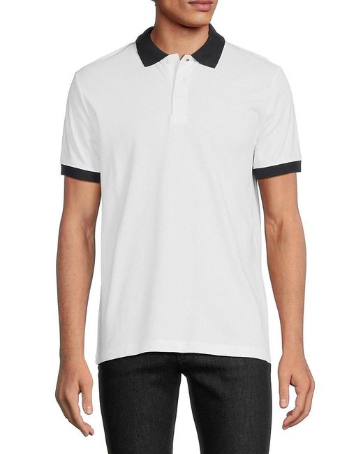 French Connection Popcorn Polo in White for Men | Lyst