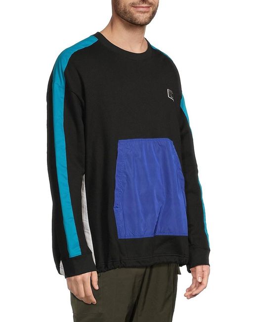 Valentino Black Dropped Shoulder Stretch Cotton Sweatshirt for men