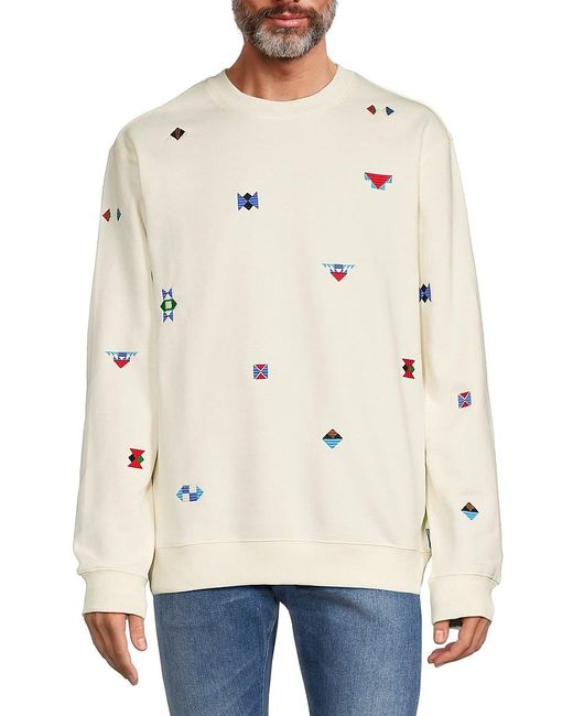 Scotch & Soda Natural Embroidered Sweatshirt for men