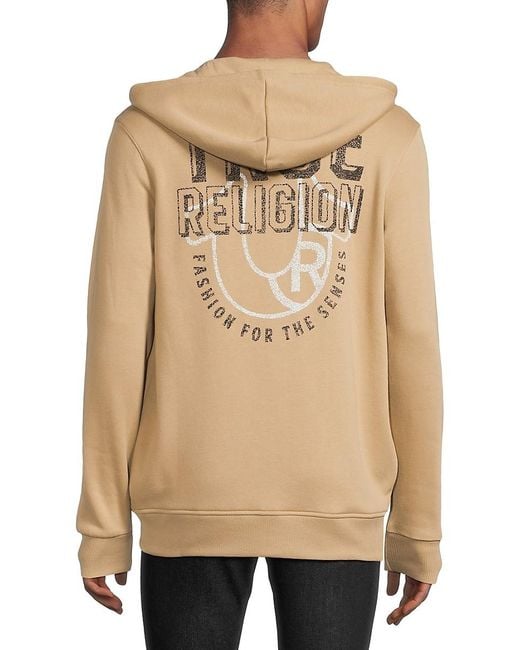Sudadera True Religion Logo Zip - Naranja Y Rosa Para Hombre