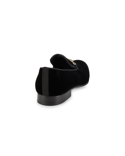 Saks Fifth Avenue Black Velvet Smoking Slippers for men