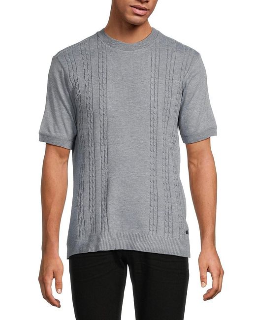 Buffalo David Bitton Men's Gray Welburn Textured Polyester Short