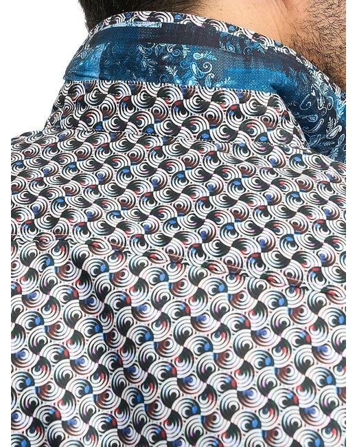 Robert Graham Gray Spun Out Long-sleeve Button-front Shirt for men