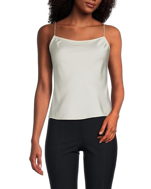 10 Crosby Derek Lam Gray Becca Satin Cami Top