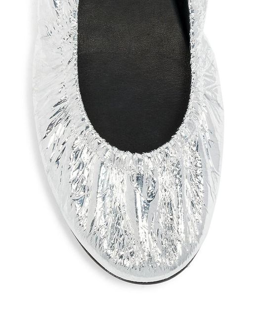 Isabel Marant White Belna Leather Ballet Flats
