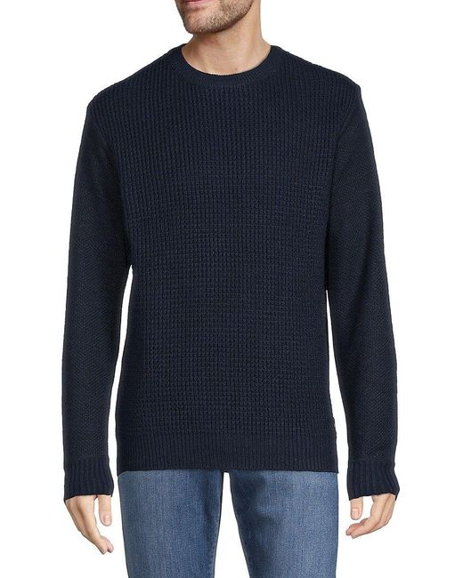 Buffalo David Bitton Synthetic Wariner Purl Knit Sweater in Navy (Blue ...