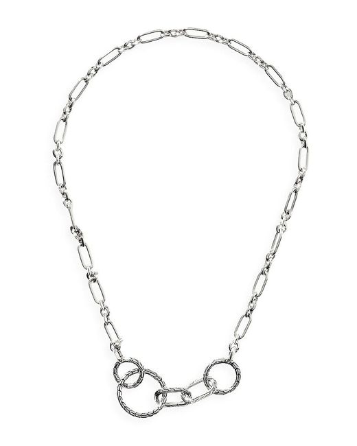 John Hardy Metallic Others Sterling Amulet Connector Chain Necklace