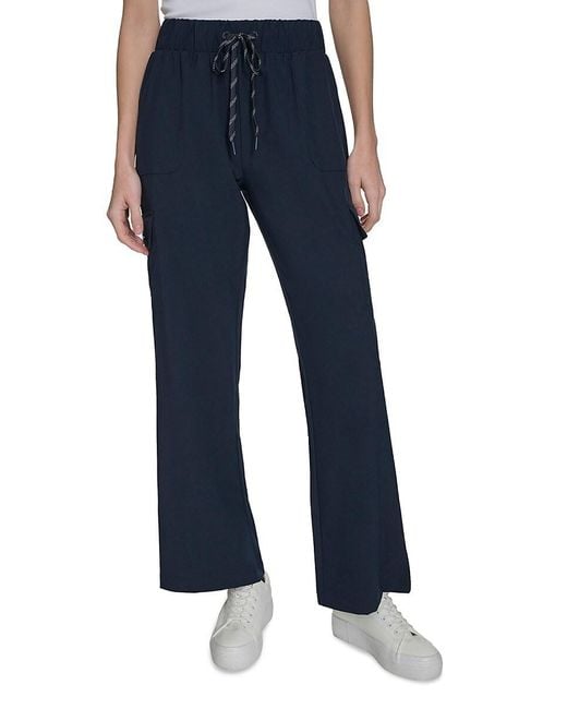 Andrew Marc Blue Commuter Drawstring Sweatpants